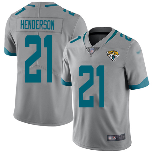 Jacksonville Jaguars #21 C.J. Henderson Silver Youth Stitched NFL Limited Inverted Legend Jersey